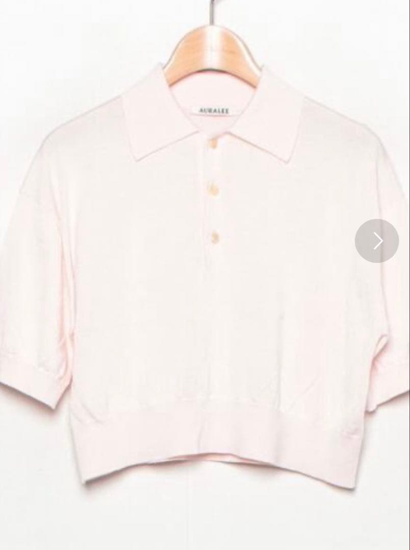【AULAREE】silk knit short polo 半袖ニット1 AULAREE】silk knit short polo 半袖ニット1 AULAREE】silk knit short