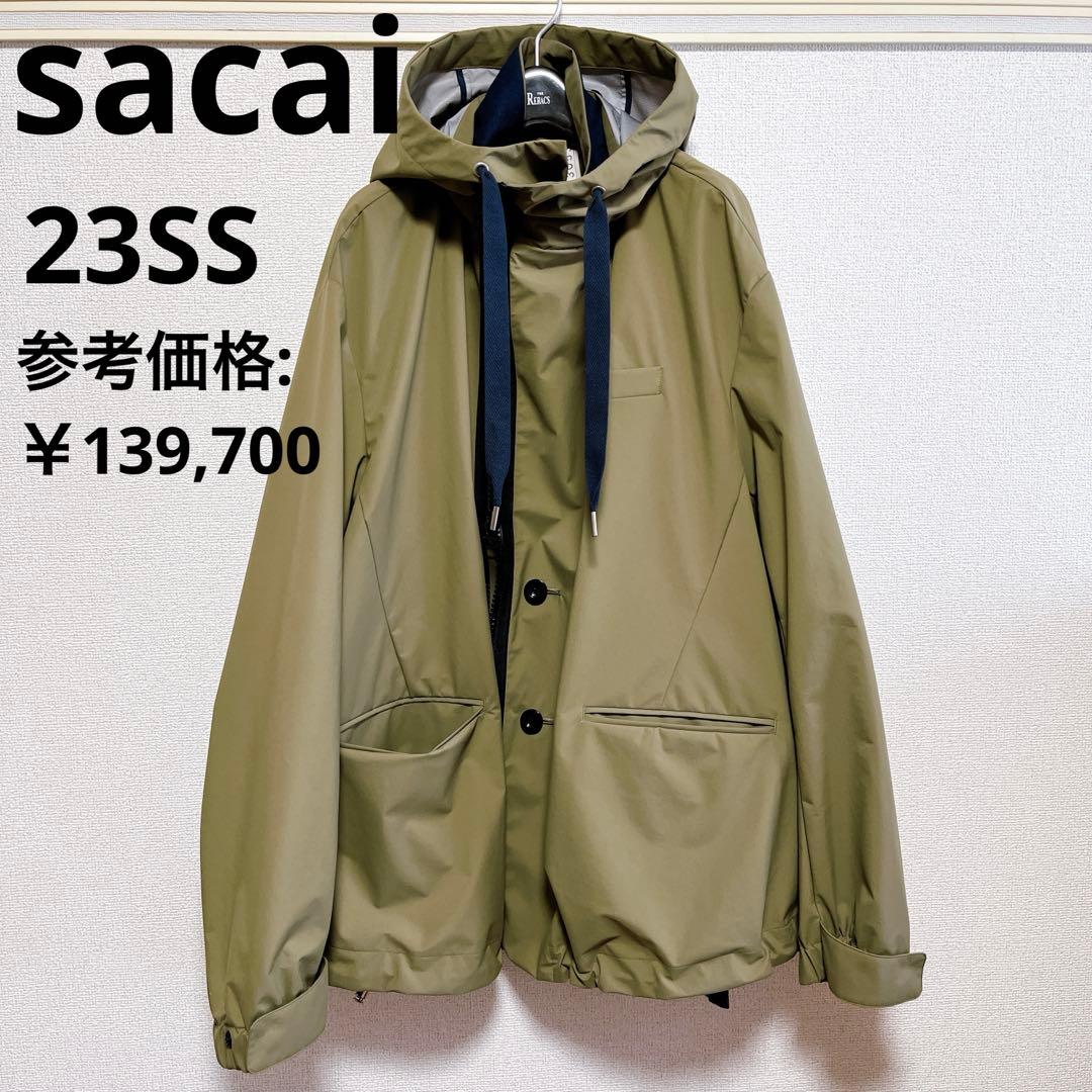 サカイ sacai ナイロン ボンディング フード ブルゾン 23-03053M