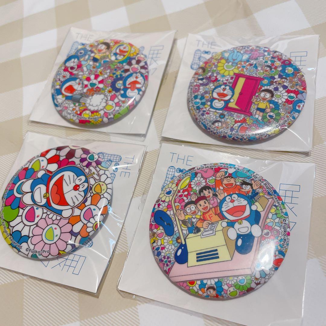 新品 村上隆 ドラえもん展 TOKYO 2017 缶バッジ 4 点セット - メルカリ