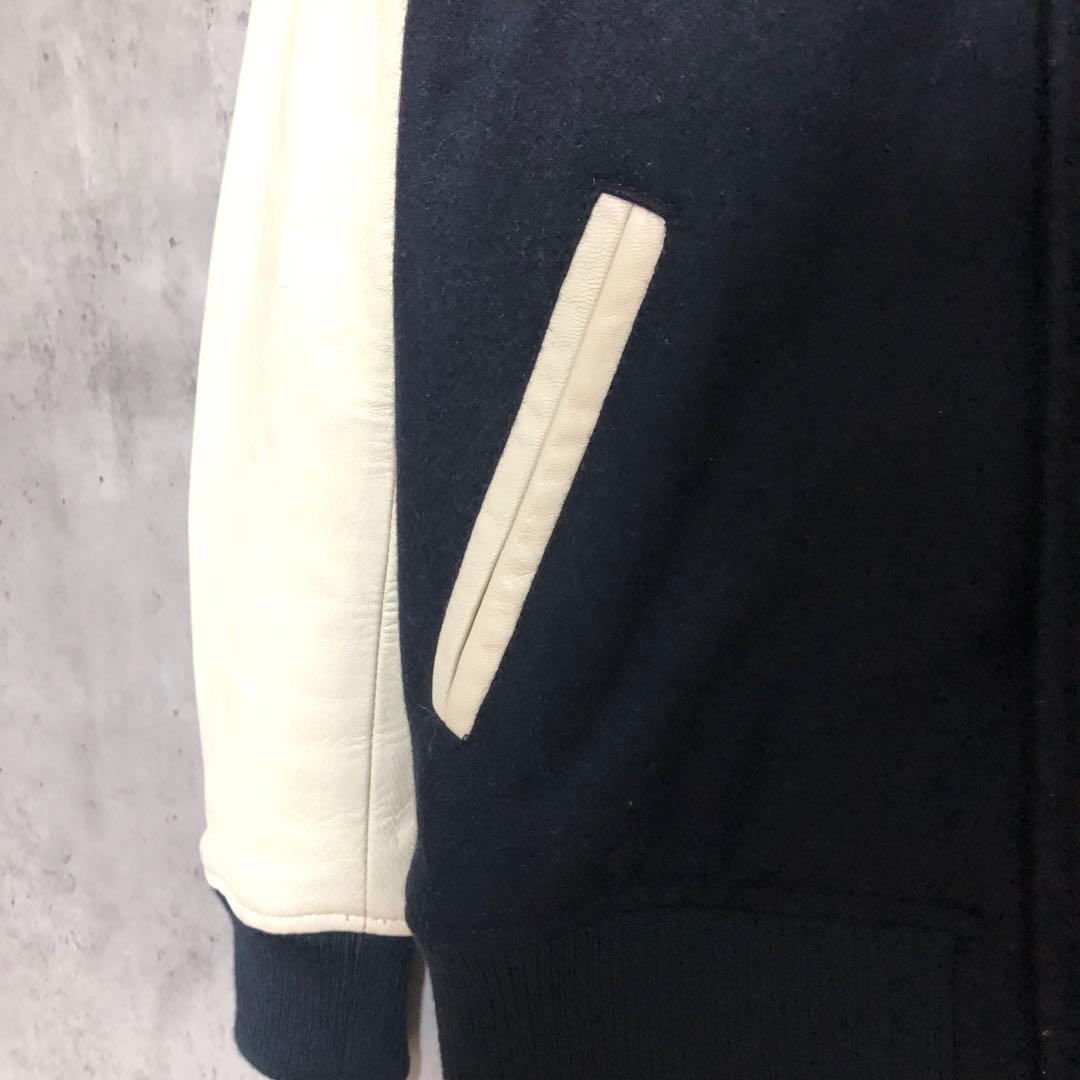 Q♡ レディース ラムレザー スタジャン ネイビー - メルカリ