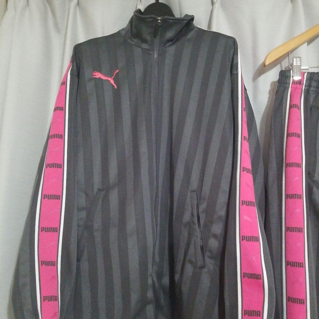 PUMAプーマ プージャー セットアップ ジャージ グレー ピンク - メルカリ