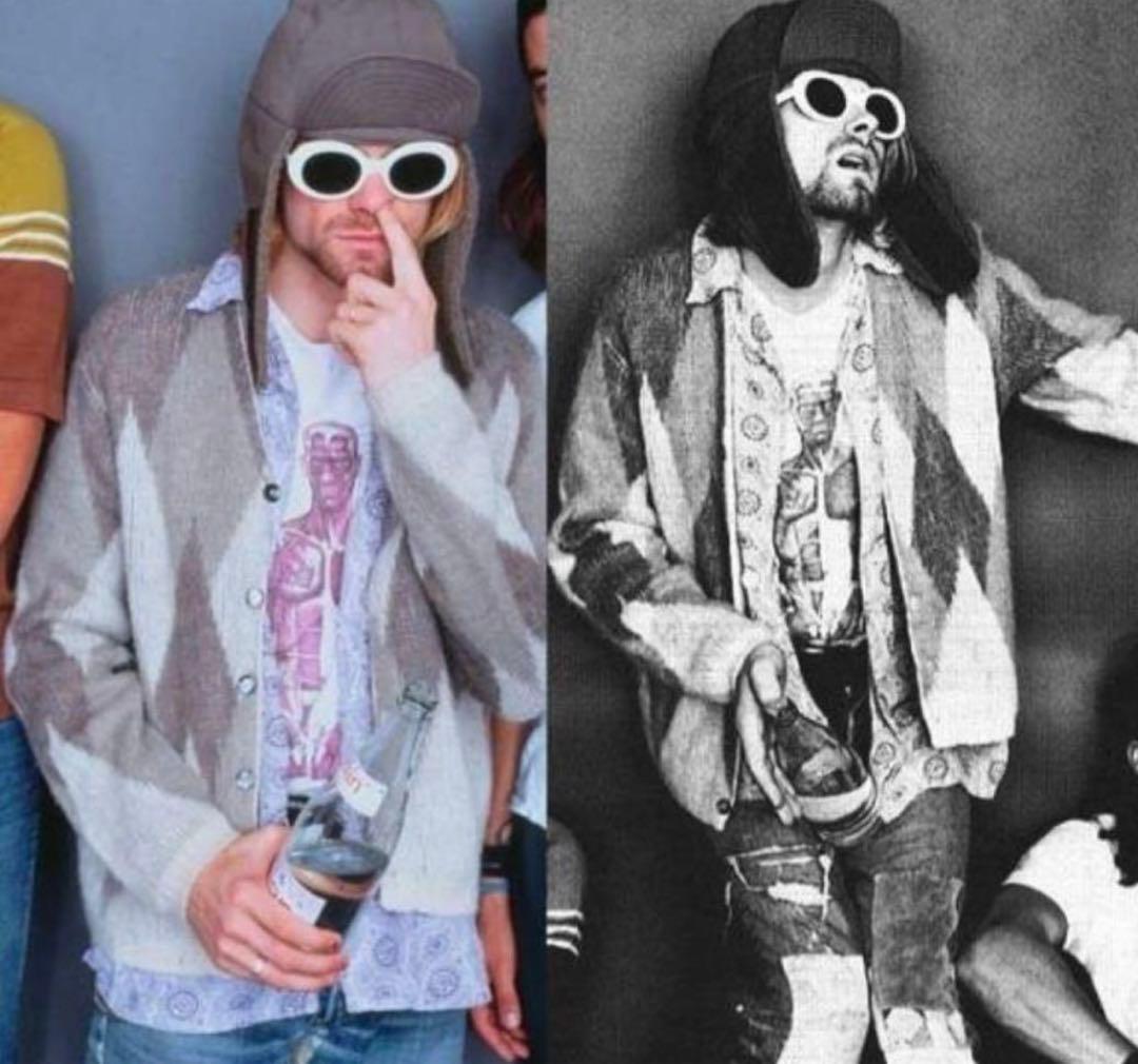 新品 カートコバーン モヘアニットカーディガン 復刻 - メルカリ