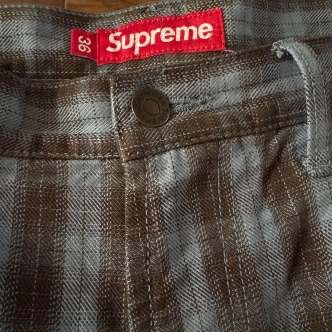 Supreme Plaid Baggy Short Blue 36 - メルカリ