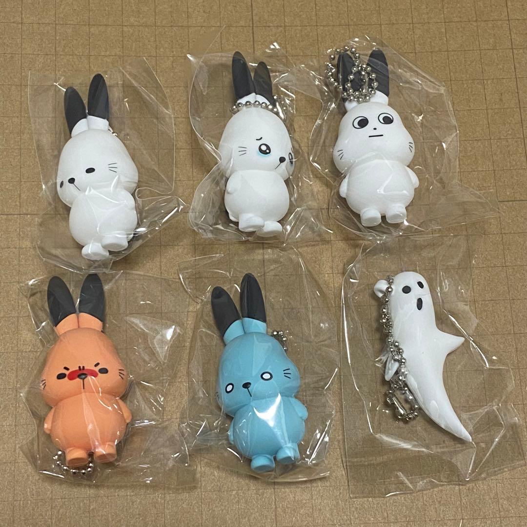 ドコムス ドコうさ ガチャ マスコットキーホルダー 全6種 コンプリート