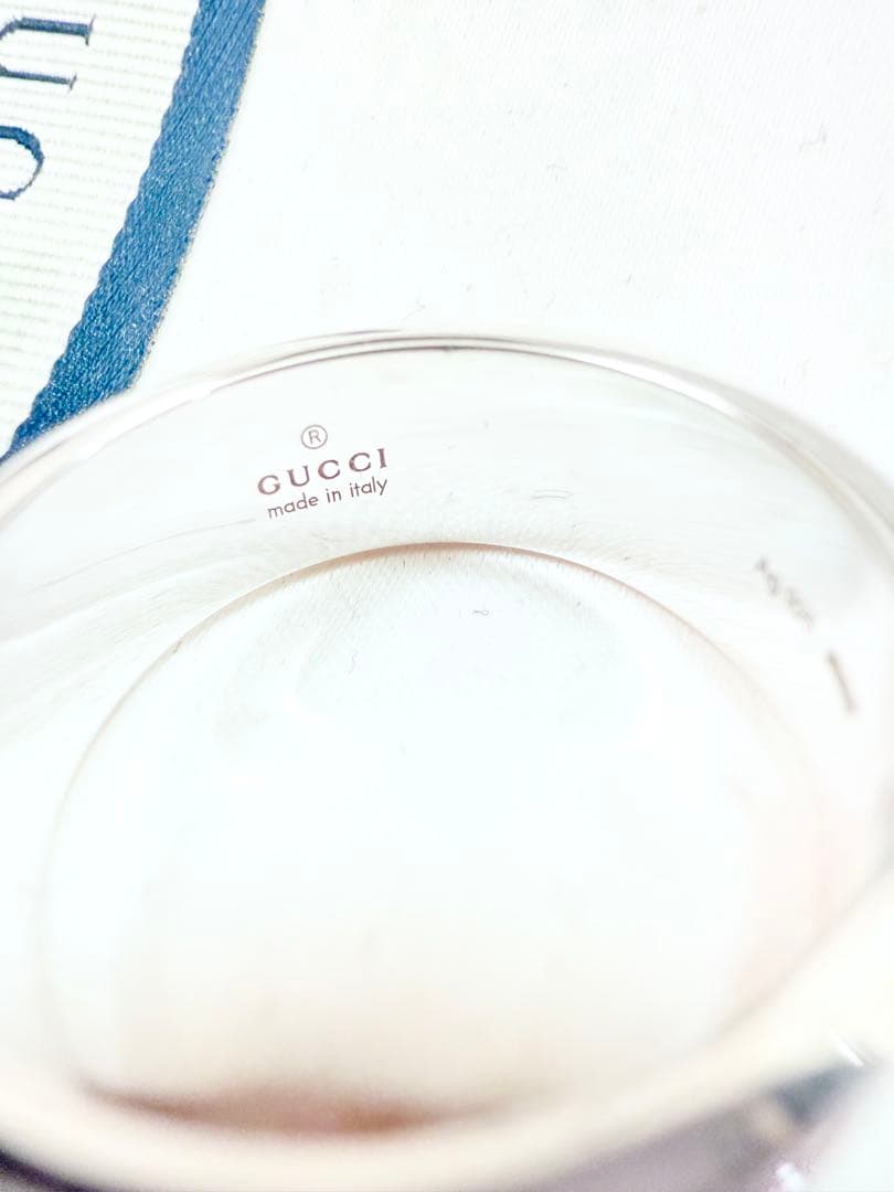 グッチ 指輪 リング 23 ブランデッドG ロゴ 925 研磨洗浄済 22号