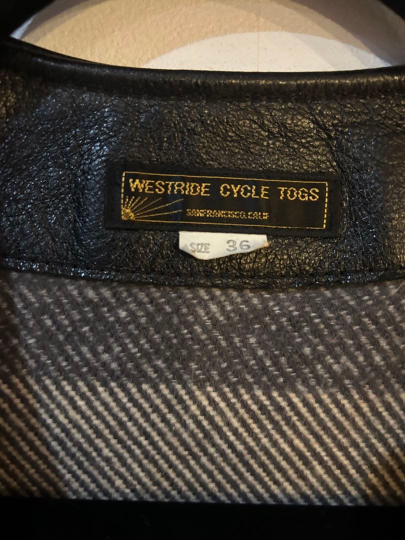 最終値下げ‼️WESTRIDE CYCLE TOGS レザーベスト 36 - メルカリ