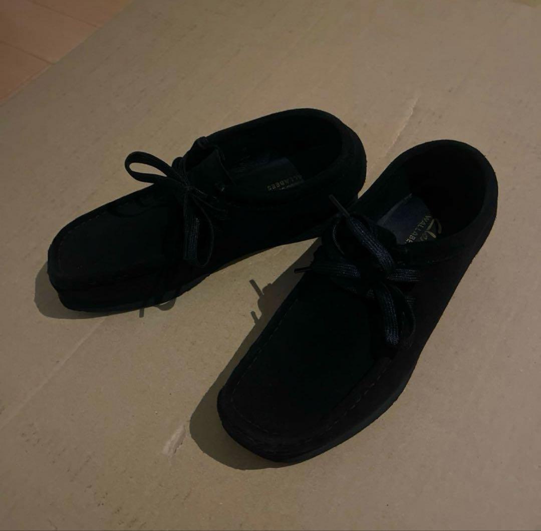クラークス　Clarks ワラビー　23.5㎝　38 ブラック Wallabee / メンズ ワラビー（ブラックスエード） -Clarks (クラークス