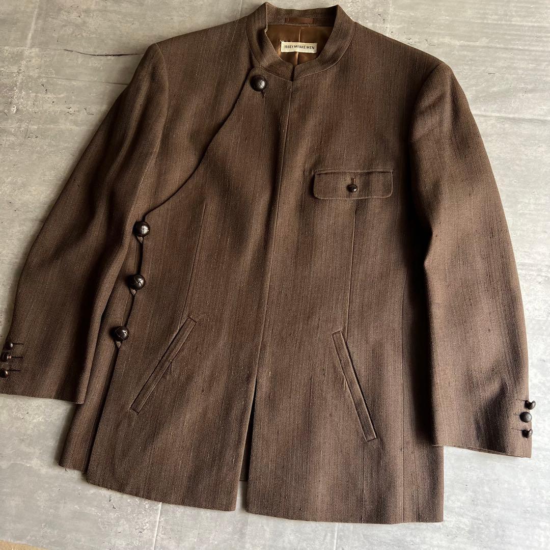 ISSEY MIYAKE MEN 97年 激レアデザイン ノーカラージャケット - メルカリ