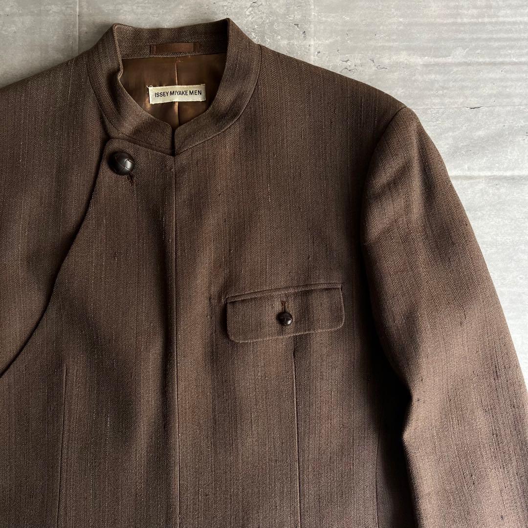 ISSEY MIYAKE MEN 97年 激レアデザイン ノーカラージャケット - メルカリ