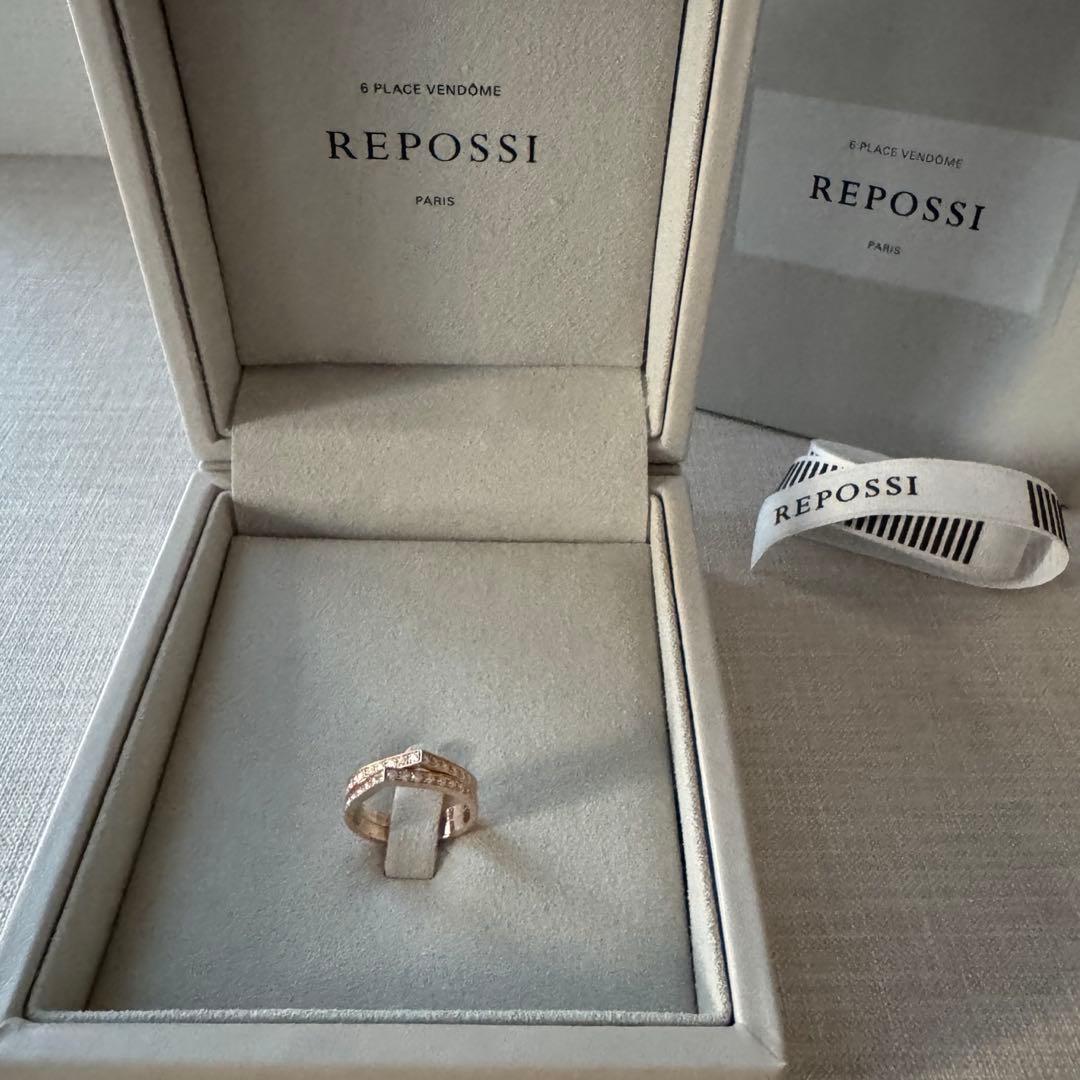 新品未使用】REPOSSI アンティフェール 2連リング パヴェダイヤモンド