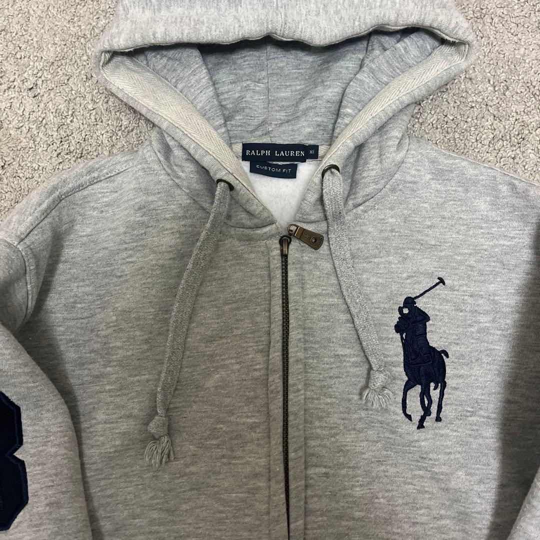Polo Ralph Lauren ジップパーカー ビッグポニー グレー - メルカリ