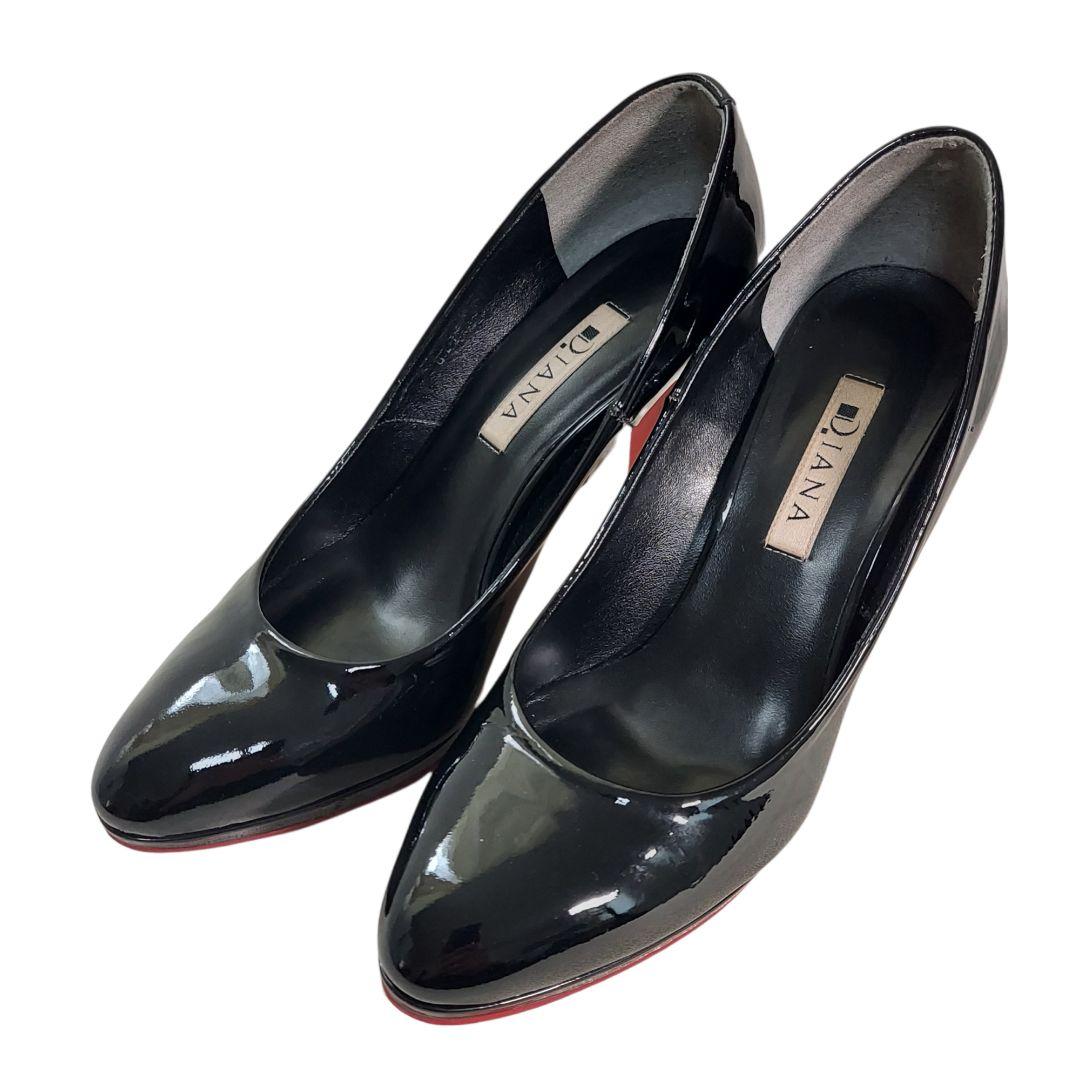 DIANA ダイアナ ハイヒール レッドソール エナメル ブラック - メルカリ