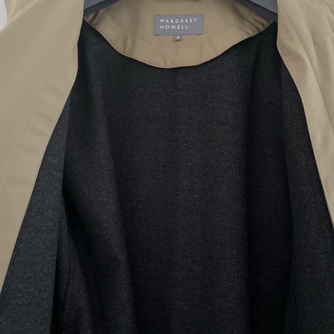 美品2025マーガレットハウエル コート コットン撥水 ウールライナー付