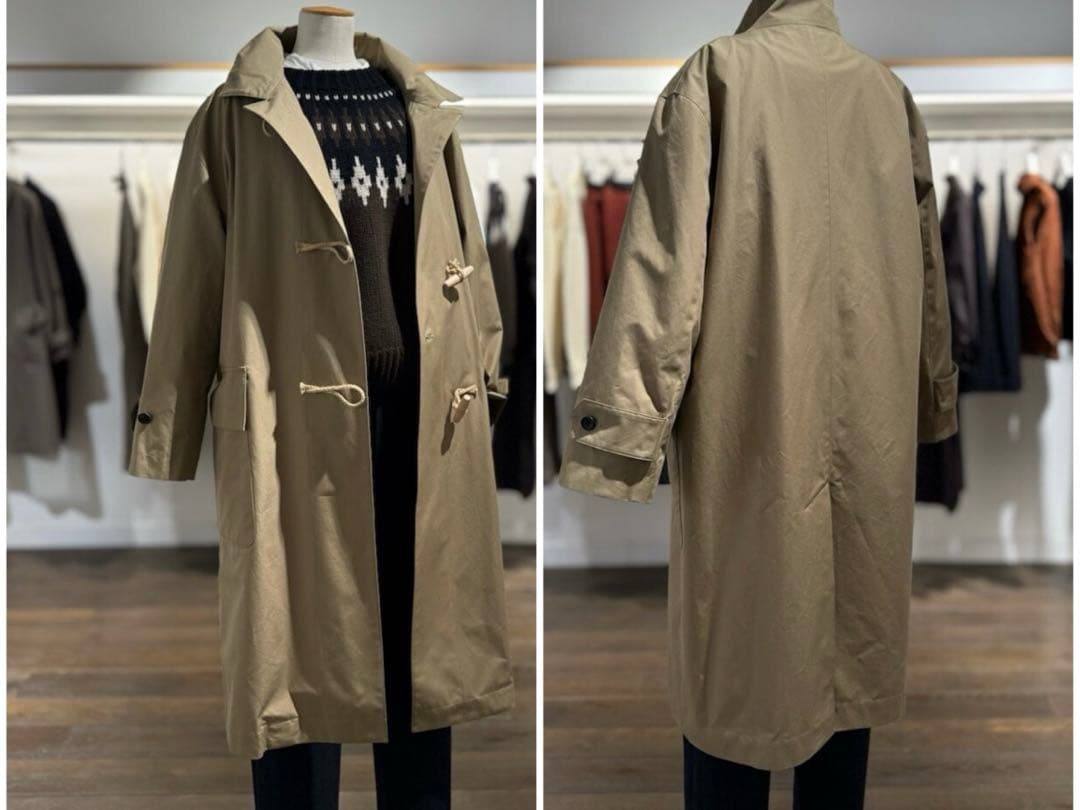 美品2025マーガレットハウエル コート コットン撥水 ウールライナー付