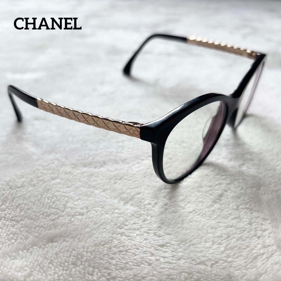 CHANEL サングラス ブラック ゴールド キルティング ココマーク メガネ CHANEL ブラック サングラス ココマーク イタリア製 94305 シャネル