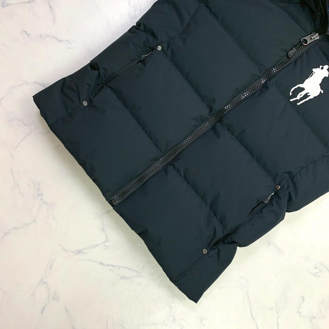 美品☆ポロラルフローレン ダウンベスト ビッグポニー ブラック XS
