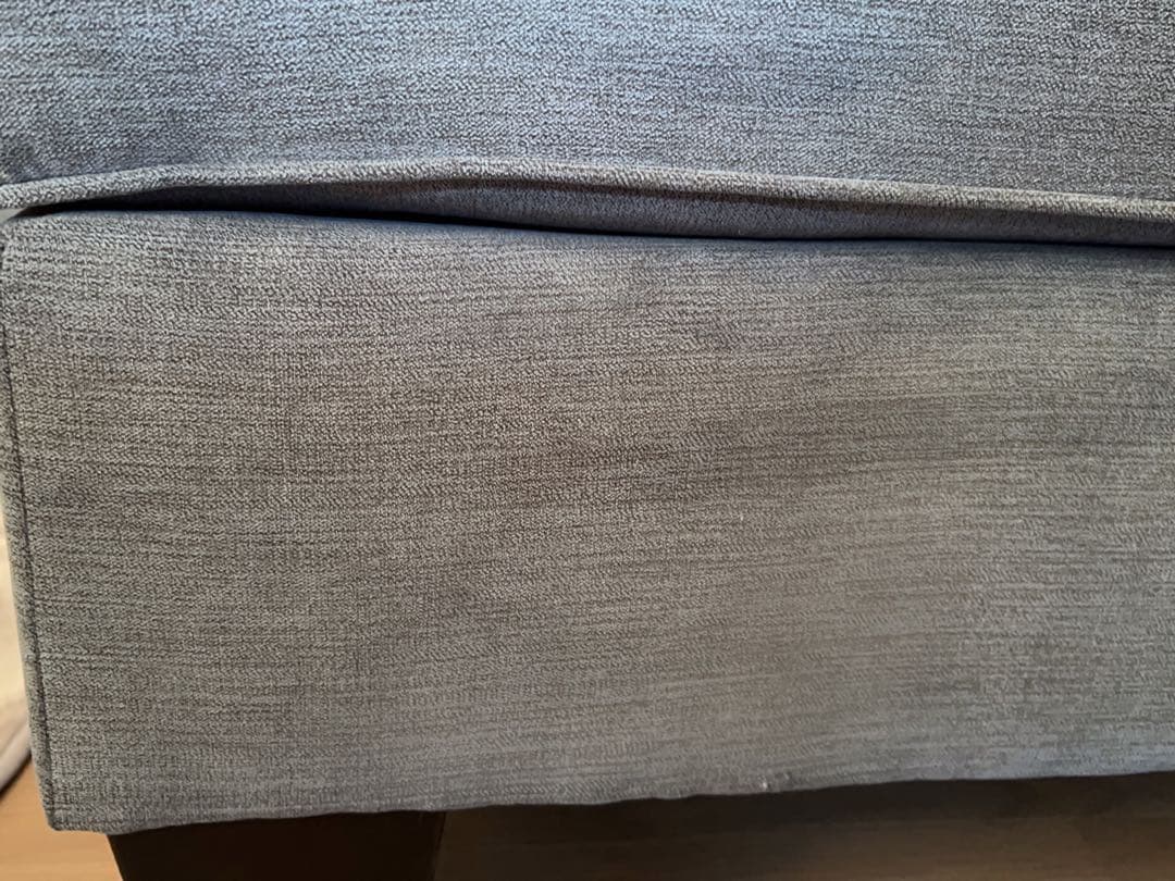 アシュレイ Ashley ブルーグレー ソファ 3人がけクッション付き