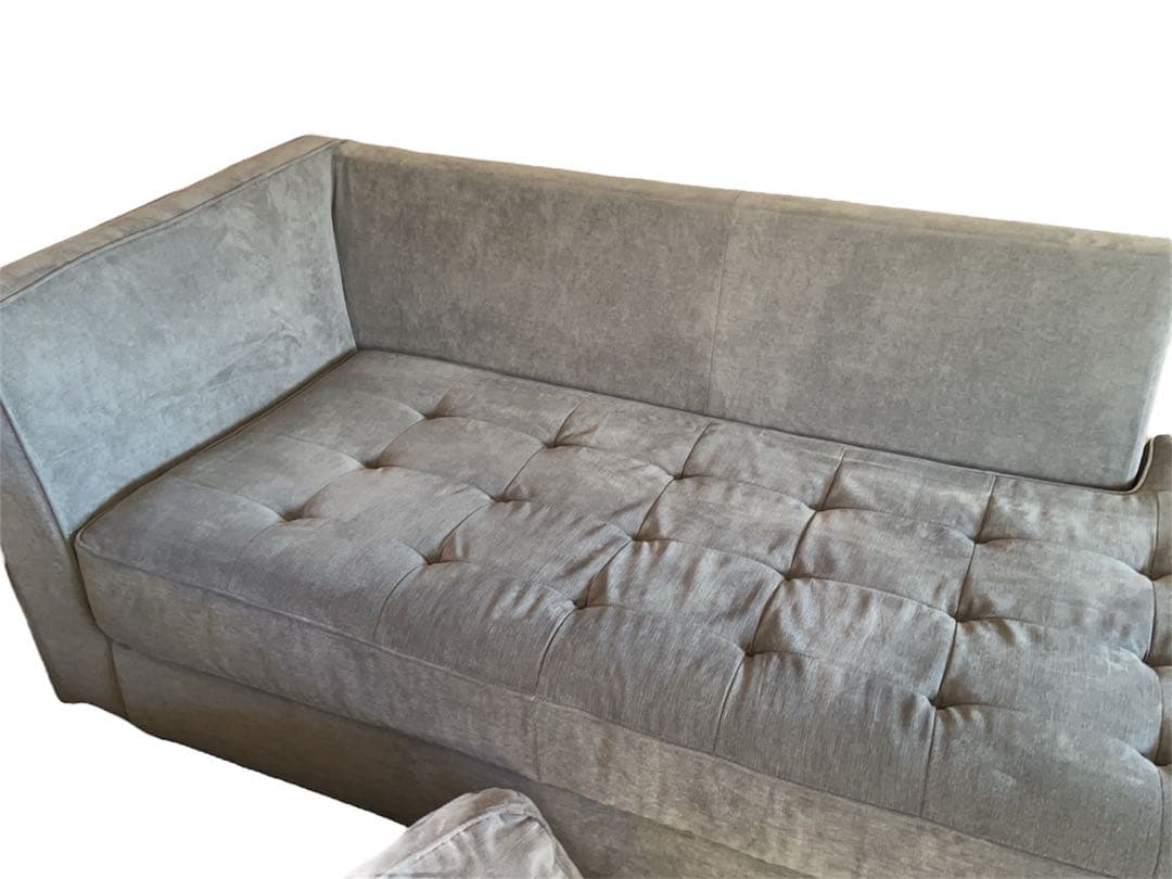 アシュレイ Ashley ブルーグレー ソファ 3人がけクッション付き