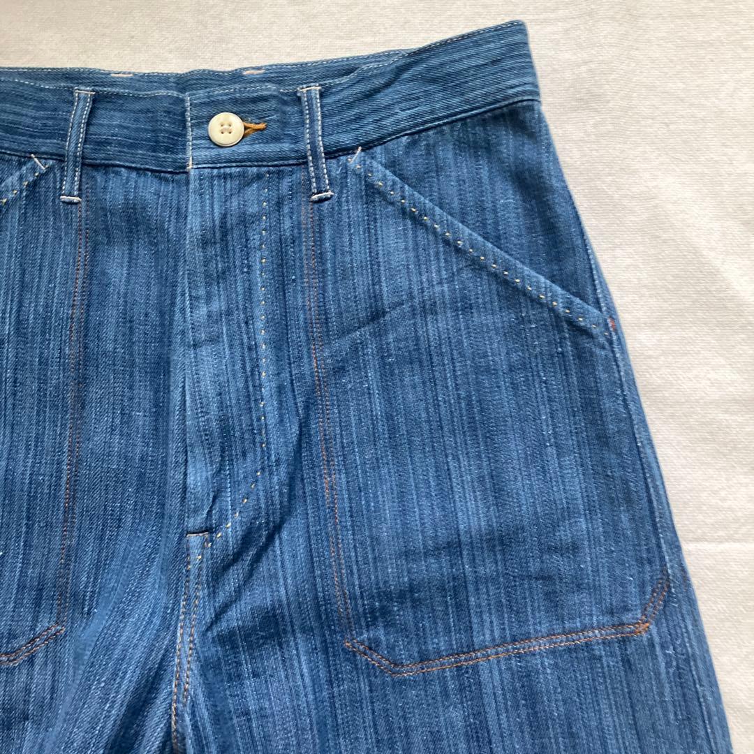 45R 藍カディ3000デニムマーサーパンツ　えみおわす　ヨーガンレール