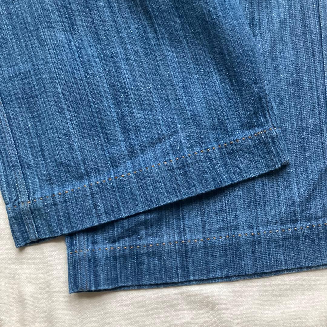 45R 藍カディ3000デニムマーサーパンツ　えみおわす　ヨーガンレール