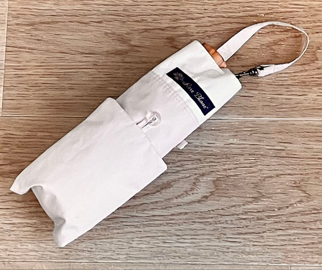 【美品】ロサブラン／3段折日傘　ライトグレージュ×アイボリー 3段 | 折りたたみ日傘 (50cm) | 芦屋ロサブラン