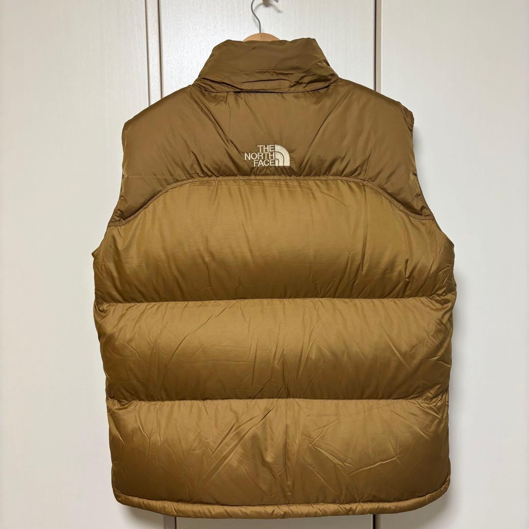 超希少　XL 新品センターロゴ　ダウン　ベスト　ヌプシ　ブラウン 入手困難品 大人気 ノースフェイス ダウンベスト センターロゴ メンズ