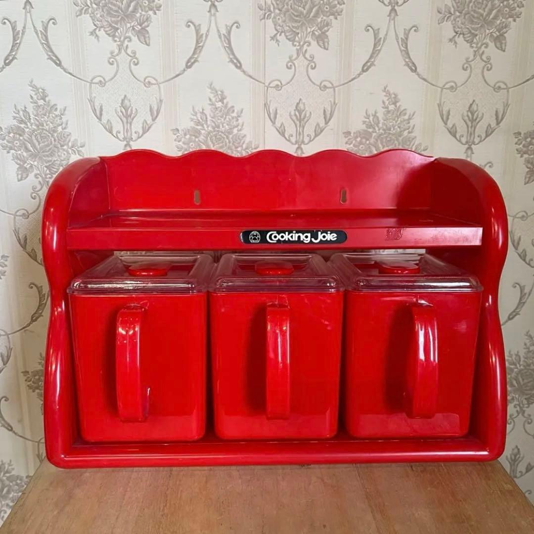 アンティーク】昭和レトロ プラスチック製 調味料ラック レトロポップ