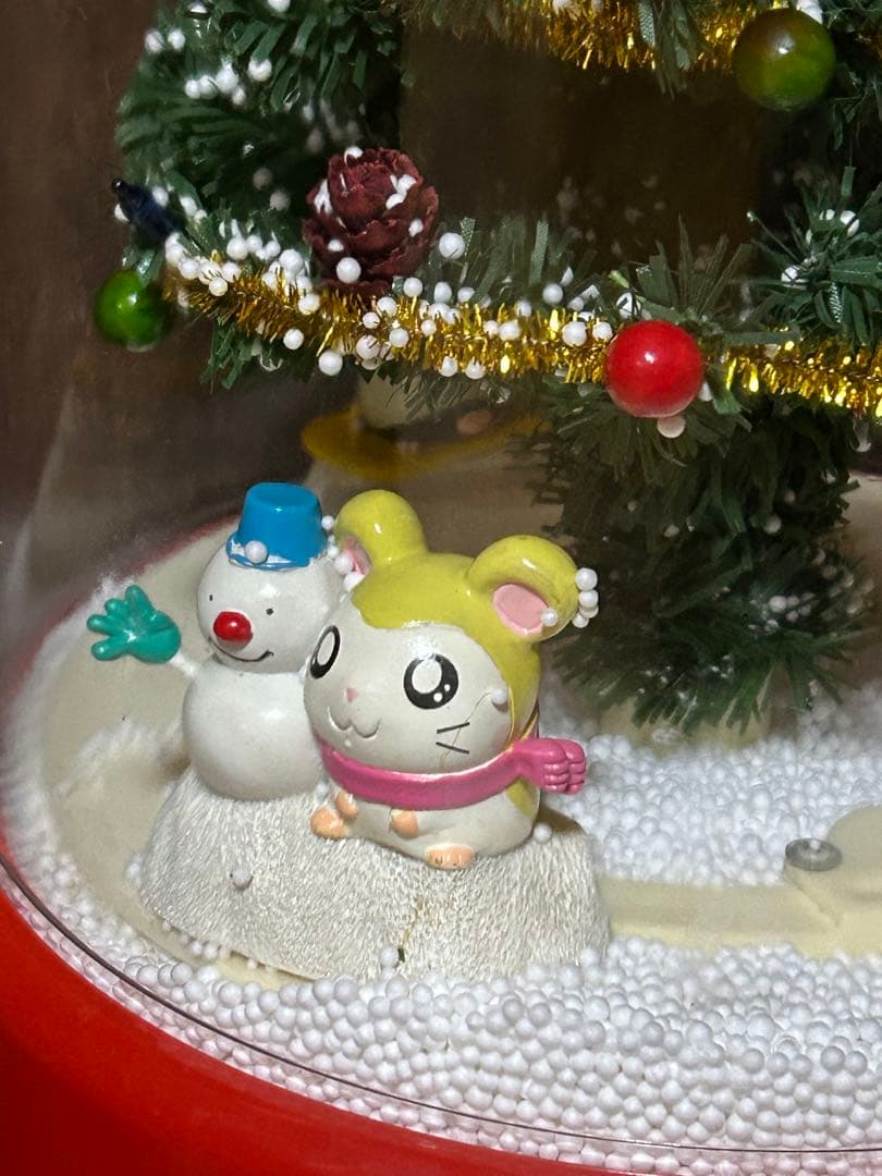 動作確認済】とっとこハム太郎・スノードーム 雪ふるツリー クリスマス