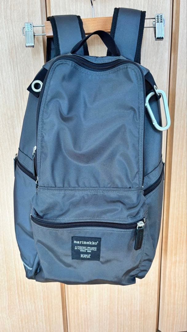 みっちゃん marimekko リュック バックパック チャコールグレー マリメッコ marimekko リュック エブリシング ウニッコ L 花柄 A4収納