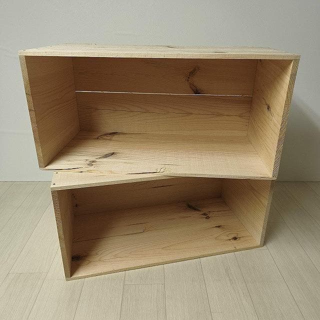 《訳アリ持ち手無しりんご箱》６箱セット 訳ありりんご箱　新品未使用ですが訳アリ