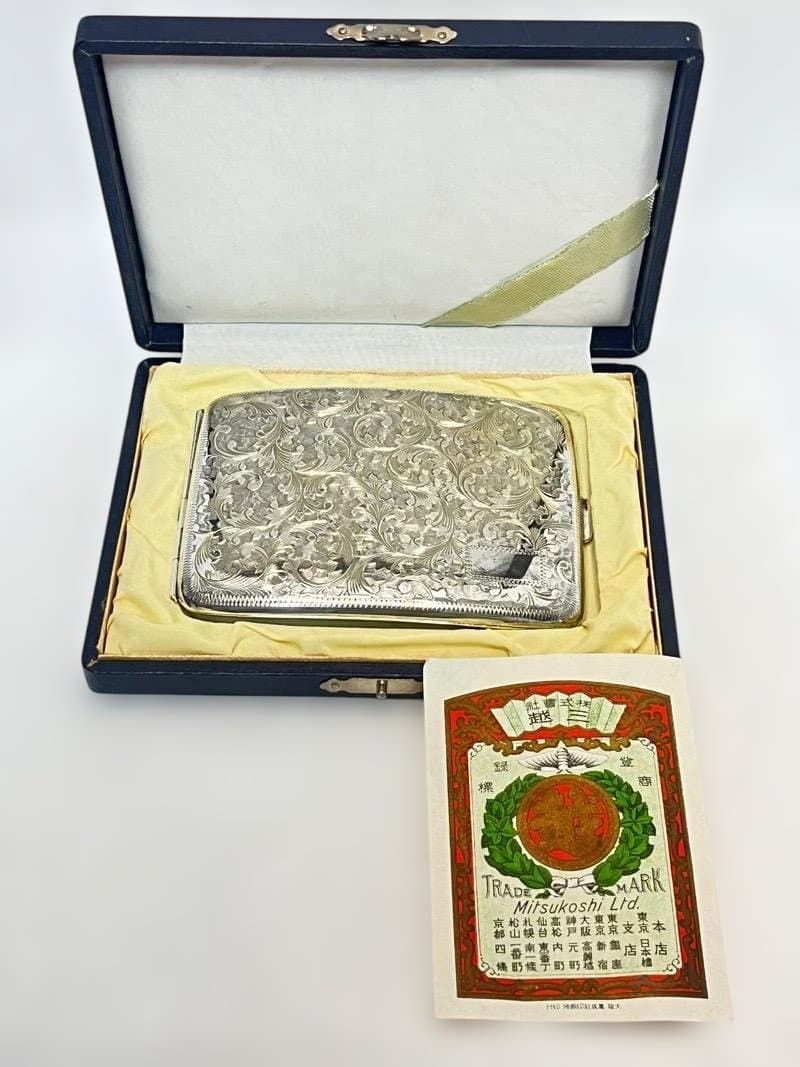 シルバー 950 純銀製 シガレットケース アンティーク　タバコケース ヴィンテージな銀製（シルバー950）のシガレットケース - [Sold Out