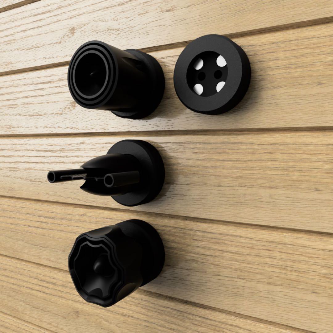 ダイソン supersonic r 壁掛けドライヤーホルダー+ノズルホルダー 黒