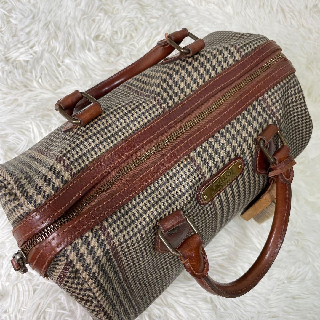 Ralph Lauren ポロラルフローレン ミニボストンバッグ 千鳥格子 - メルカリ