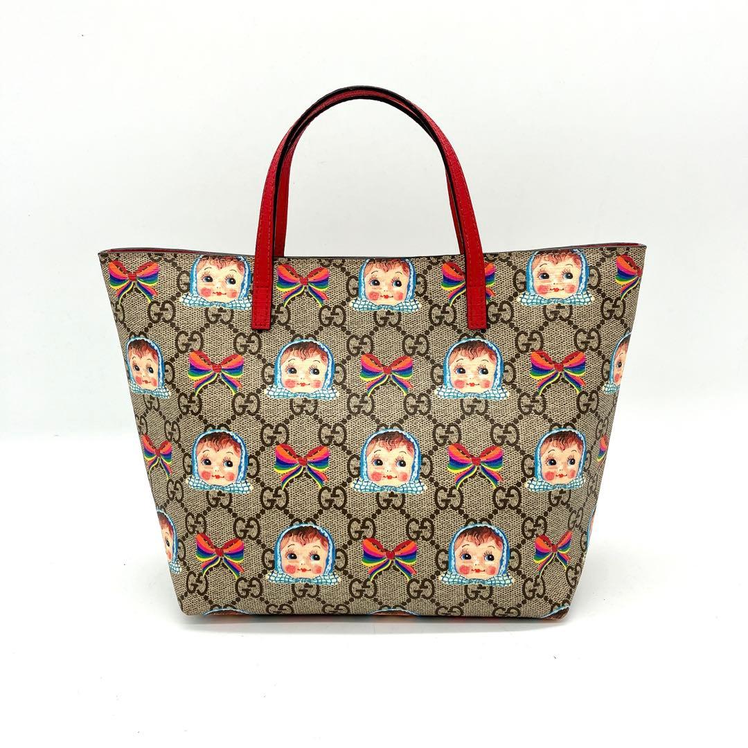 GUCCI】トートバッグ チルドレンズ GGスプリーム PVC マルチカラー