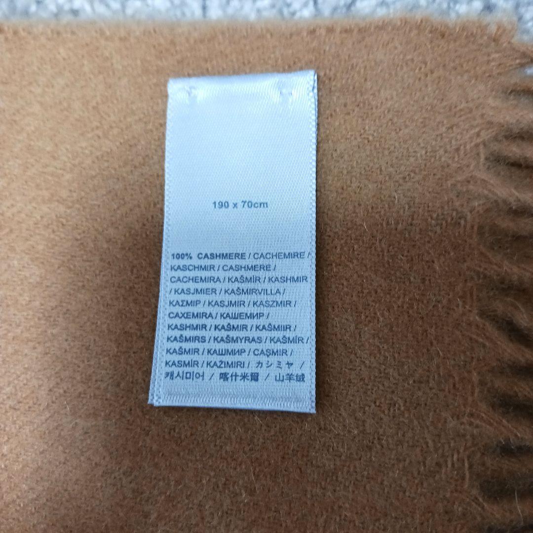 新品未使用】ジョンストンズ 大判ストール カシミヤ100 ダークキャメル