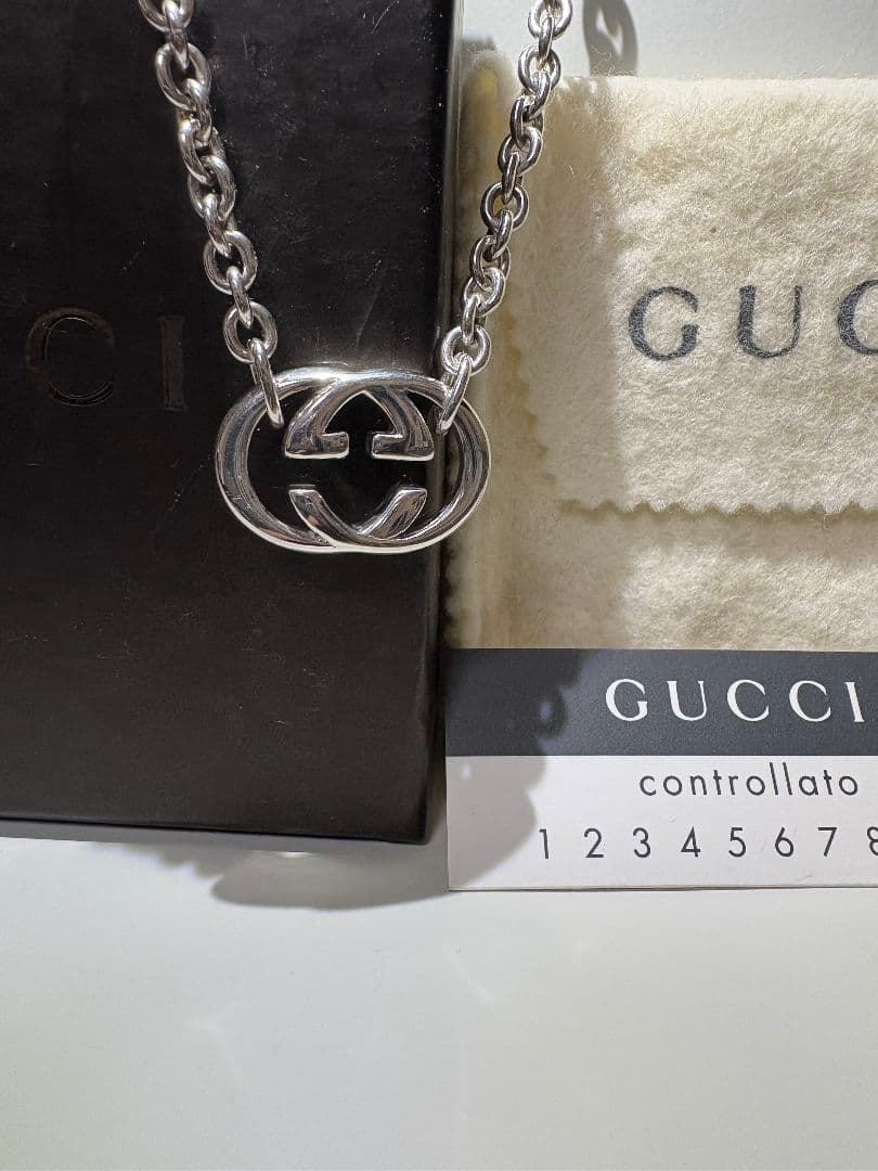 GUCCI グッチ インターロッキングネックレス【箱/ポーチ付】