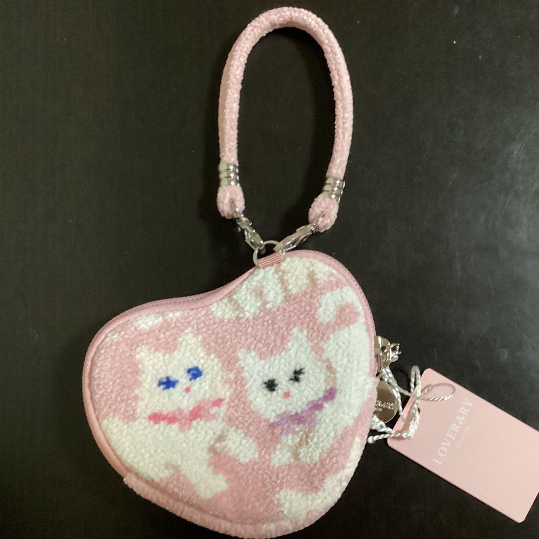 フェイラー ラブラリー LOVERARY モフモフネコチャン ハート型ポーチ