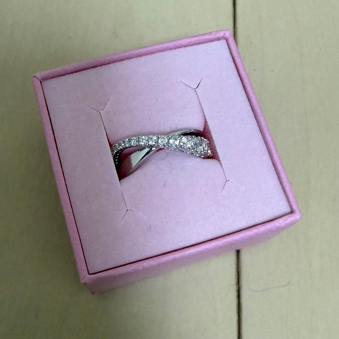 スワロフスキーHyperbolaリング Hyperbola リング, ミックスカット, ホワイト, ロジウム・プレー