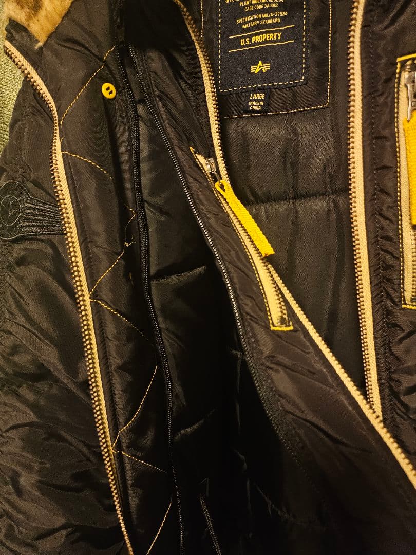 ALPHA N3B アルファ ×エドウィン カラー：黒×黄 Lサイズ - メルカリ