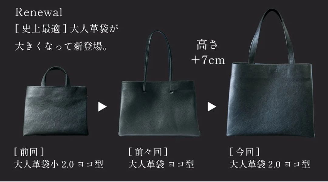 新品】大人革袋 2.0 ヨコ型 新進工房 レザートートバッグ SINSIN保証