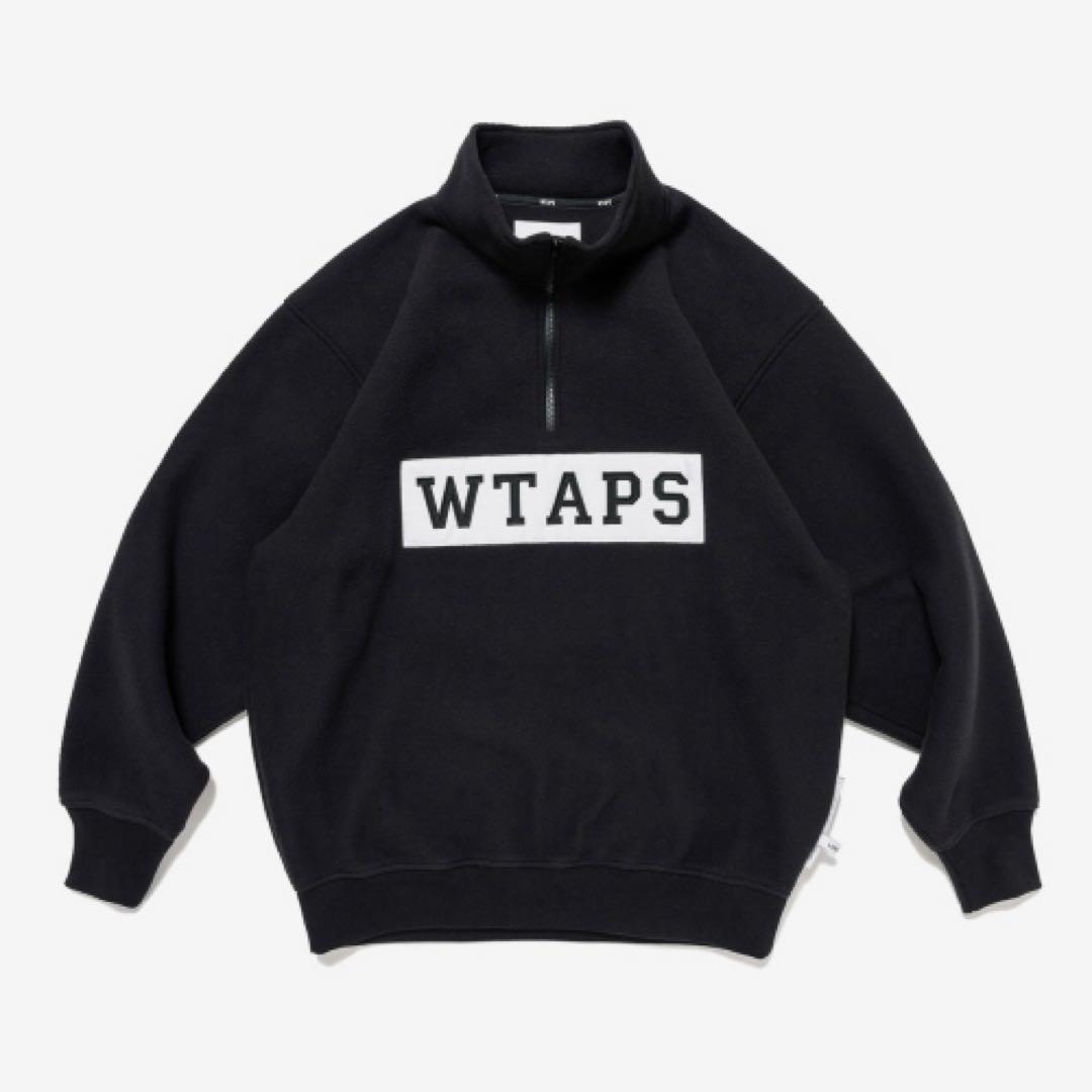 WTAPS ハーフジップシャツ BLACK Lサイズ DECENDANT WTAPS（ダブルタップス） 24SS WOUND/SWEATER/POLY.:///: 241ATDT