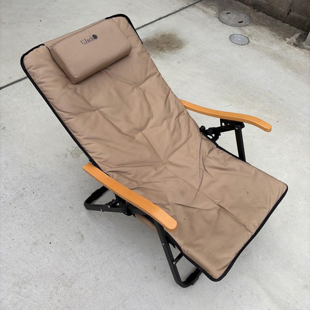 UJACK チェア　リクライニング　難燃 UJackチェアレビュー】難燃リクライニングローチェアが最高のキャンプ