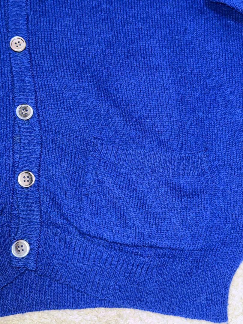 80s vintage Y's for men ウールカーディガン ブルー日本製 - メルカリ