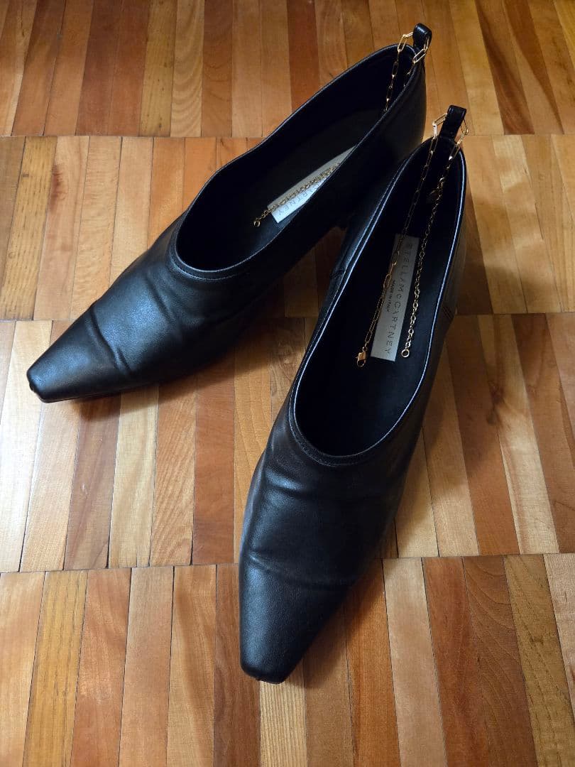 ステラマッカートニー パンプス チェーンストラップ付き ブラック 39 ウィメンズ クロスボディバッグ | ステラ マッカートニー