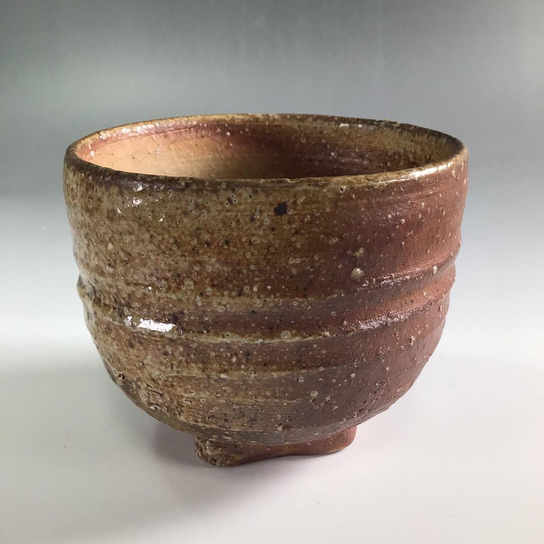 R196 茶碗 『信楽焼』『高橋楽斎造』『御題 水の子』 抹茶碗 共箱