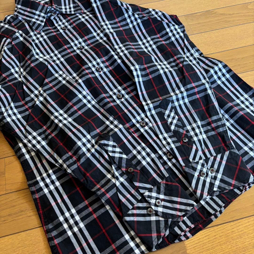 BURBERRY BLACK LABEL ノバチェック 長袖シャツ サイズ3 - メルカリ