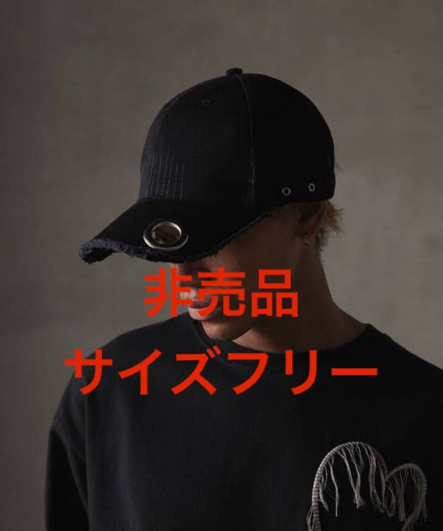 GRANCY アイレットデザイン ダメージキャップ ブラック - メルカリ