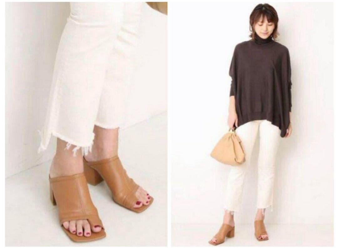 PIPPICHIC ピッピシック STRETCH ミュール 36 キャメル - メルカリ