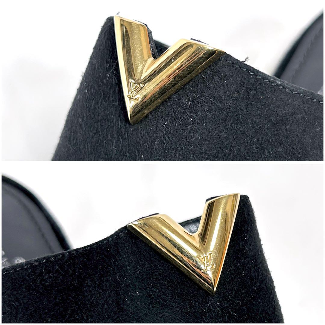 ルイヴィトン　エッセンシャルv サボ　サンダル　23.5cm ブラック　黒