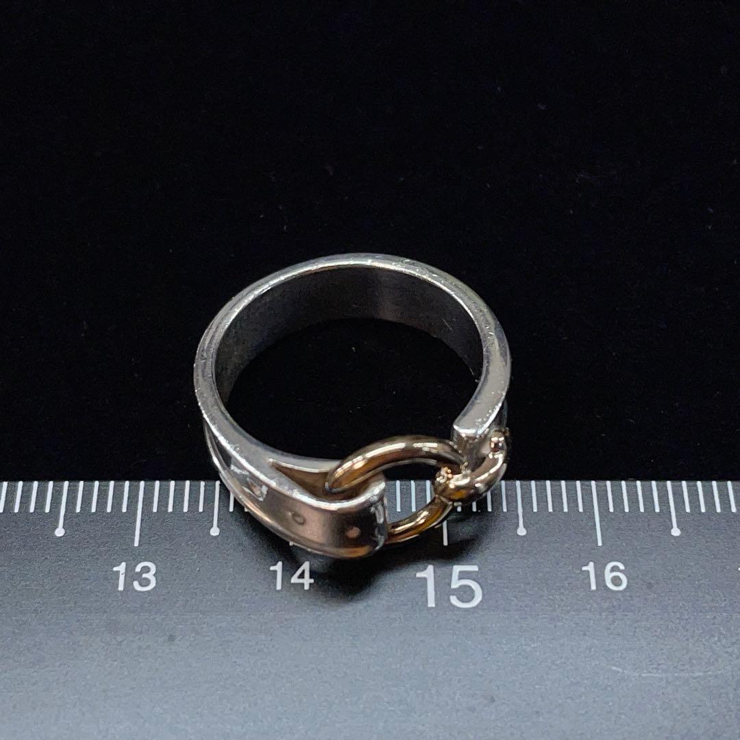 2774 スタージュエリーシルバーリング ベルトモチーフ K14SV925コンビ